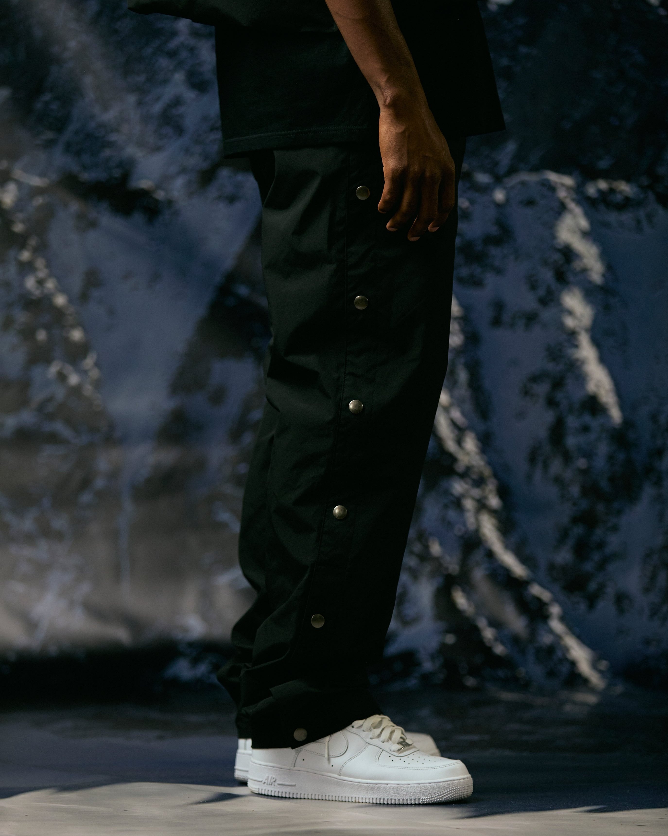 "Phoenix" Black Snap Button Pants