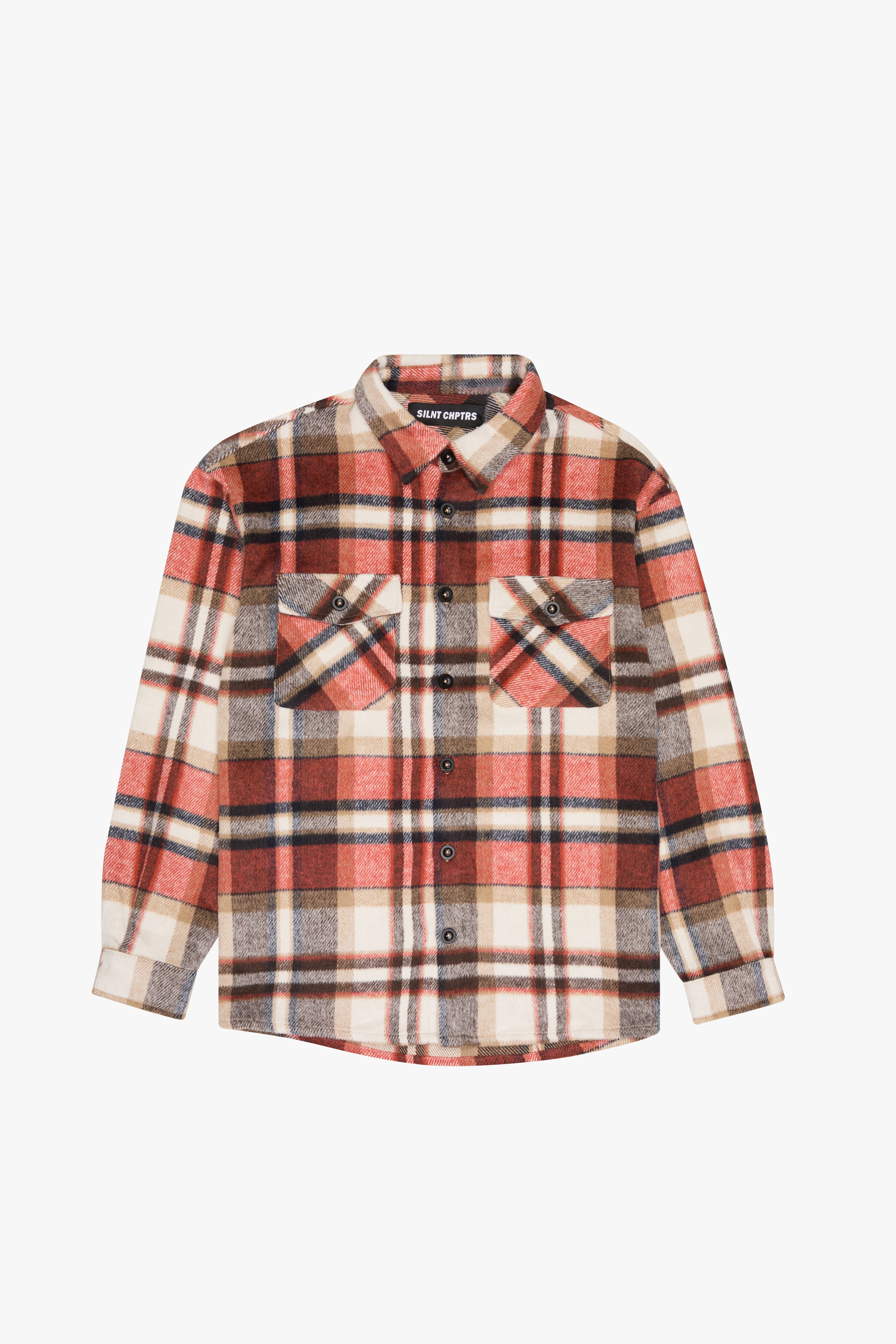 "Motive" Orange Plaid Flannel Shirt