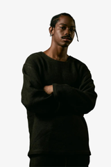 "Wilder" Tapestry Long Sleeve Shirt Brown