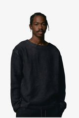 "Wilder" Tapestry Long Sleeve Shirt Black