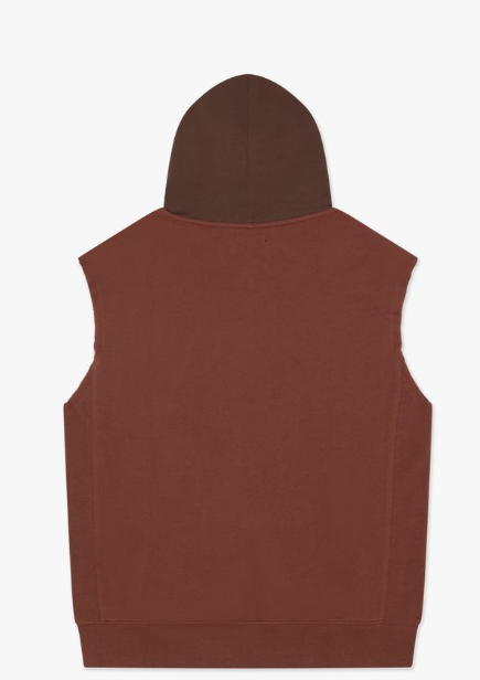 "Rocky" Sleeveless Jacket Brown
