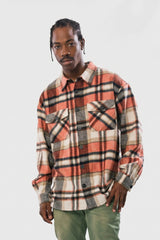 "Motive" Flannel Shirt Orange Plaid