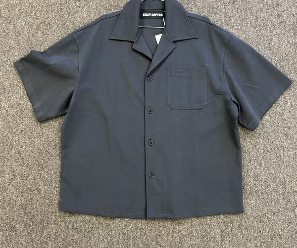 "Santorini" Boxy Button Down Shirt grey