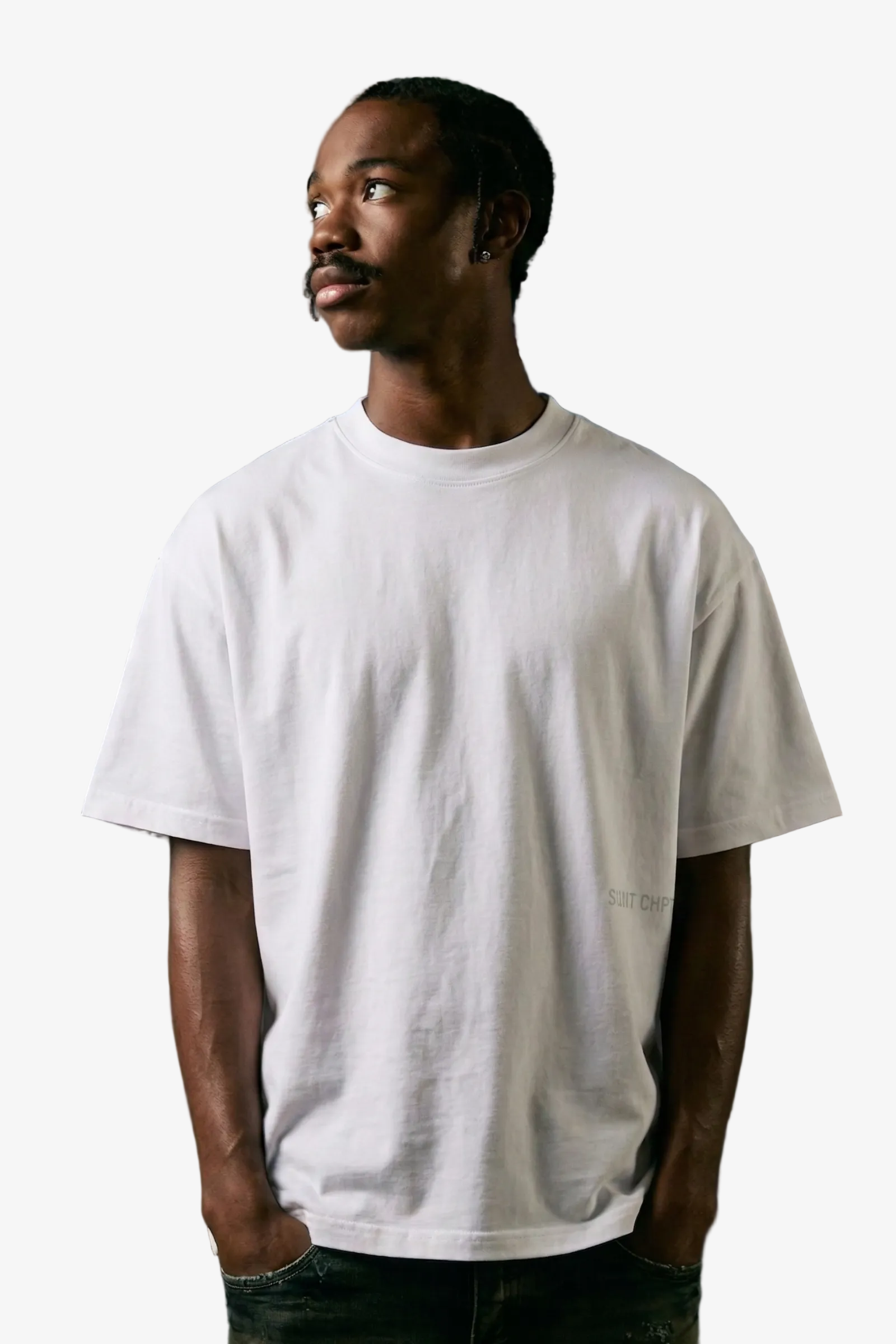 "Vital" Oversized Crewneck Tee White