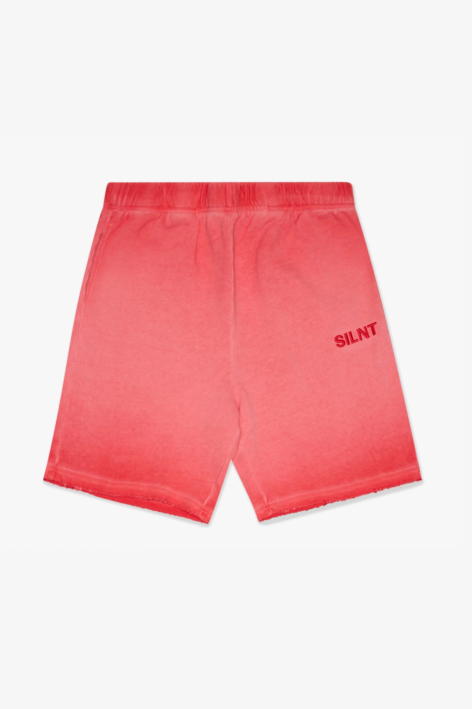 "Faded" Relaxed Shorts - Red